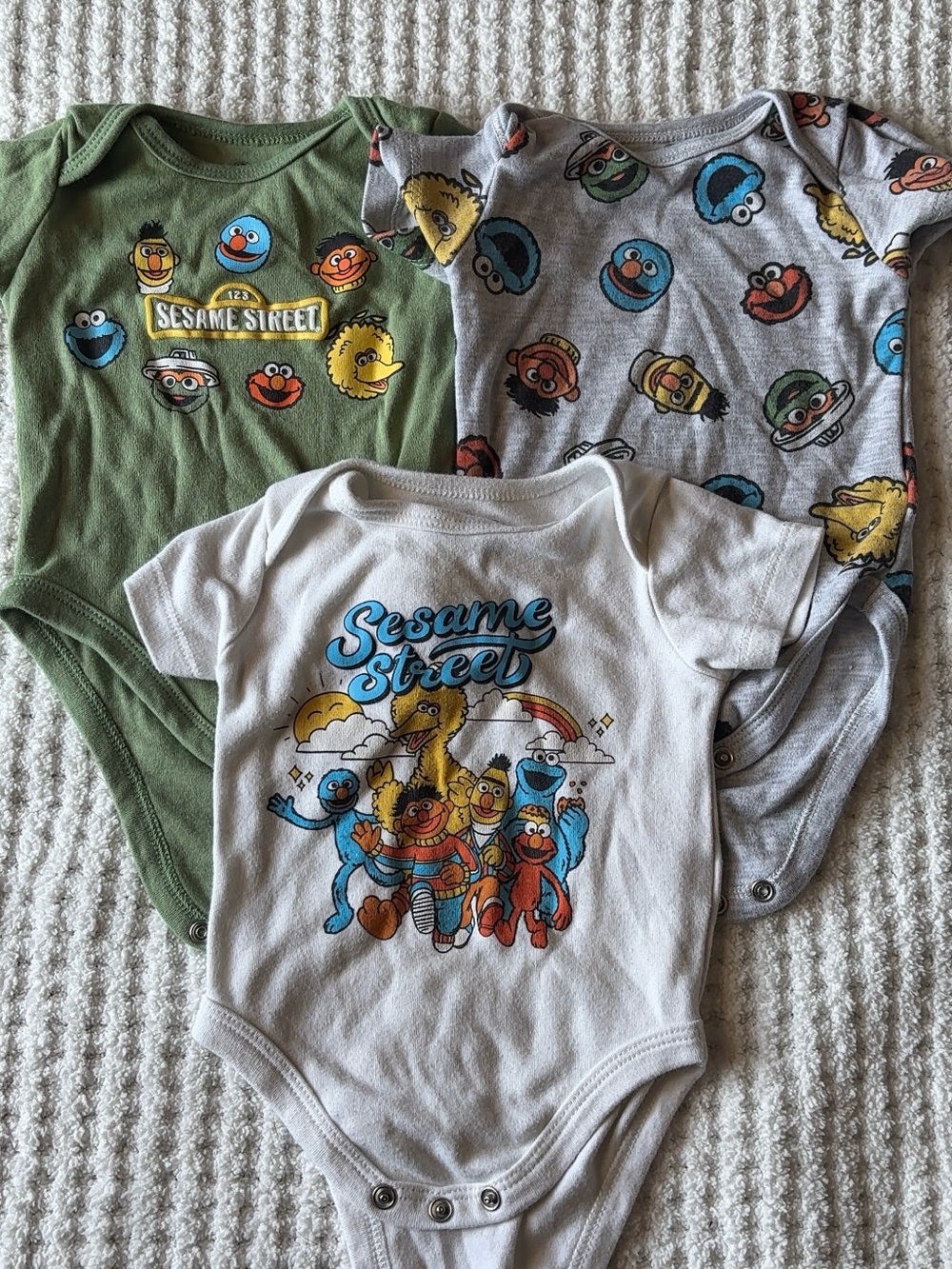 Sesame Street 6M Onesie 3 Pack